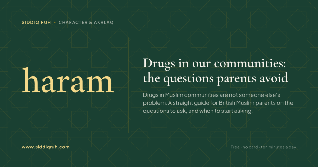Siddiq RUH article card for Drugs in our communities: the questions parents avoid